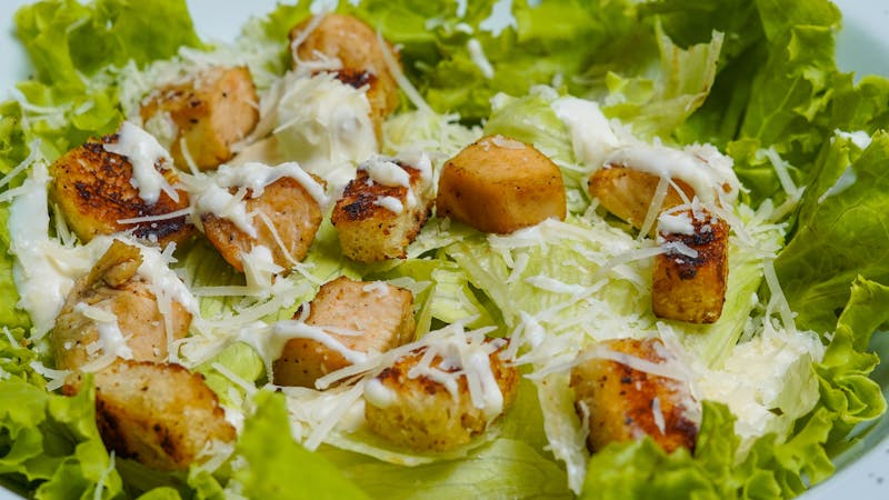 Classic Caesar Salad with house-made dressing and croutons